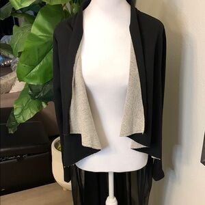 Chic Black Open Front Cardigan